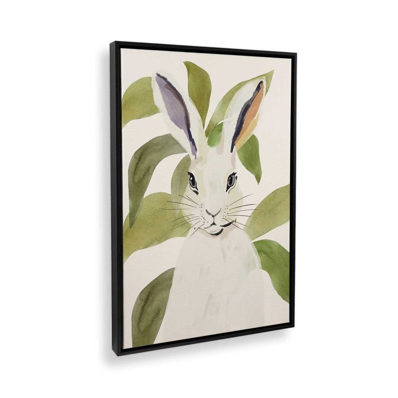 Rabbit 6 By Thingdesign Art Print, 48" H x 36" W, Black, Framed Print without Mat