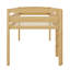 Lit simple mezzanine bas, lit mezzanine pour enfants avec échelle, lit mezzanine bas en bois massif pour filles