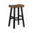Bar Stool Set Solid Wood 4-Piece Black