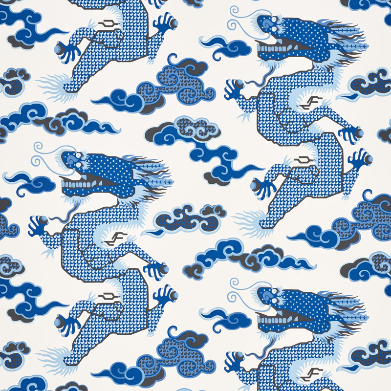 Papier peint Schumacher x Johnson Hartig, Porcelaine