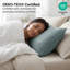 Ensemble de 2 taies décoratives matelassées à motif carré en microfibre à bords carrés passepoilés Southano Fine Vilens, ensemble de 2, 20 po x 36 po, bleu acier-324762885-399142820