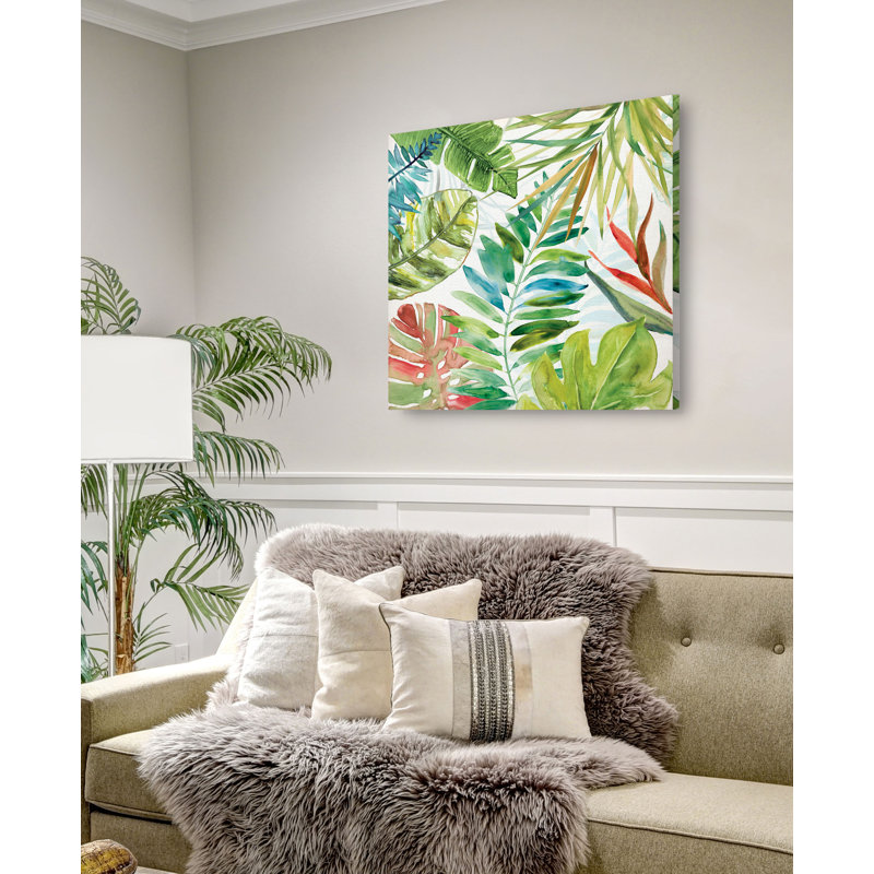 « tropical sketchbook ii », peinture sur toile tendue, H 32 po x l 32 po x P 1,5 po