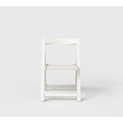 Yerachmiel Wood Weather Resistant Outdoor Chair with Compact Folding