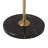 Rancho Mirage Floor Lamp - Matte Black & Gold-Leaf Shade, Weathered Brass, Black Marble Base, Dimmer