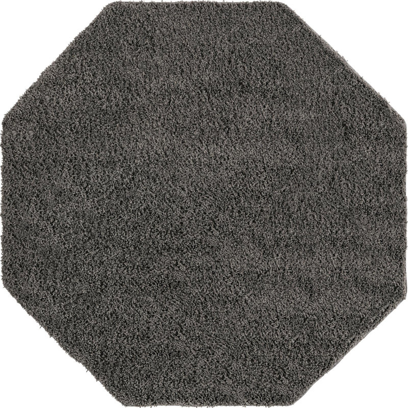 Tapis gris foncé , Octogone 7 pi 10 po x 7 pi 10 po