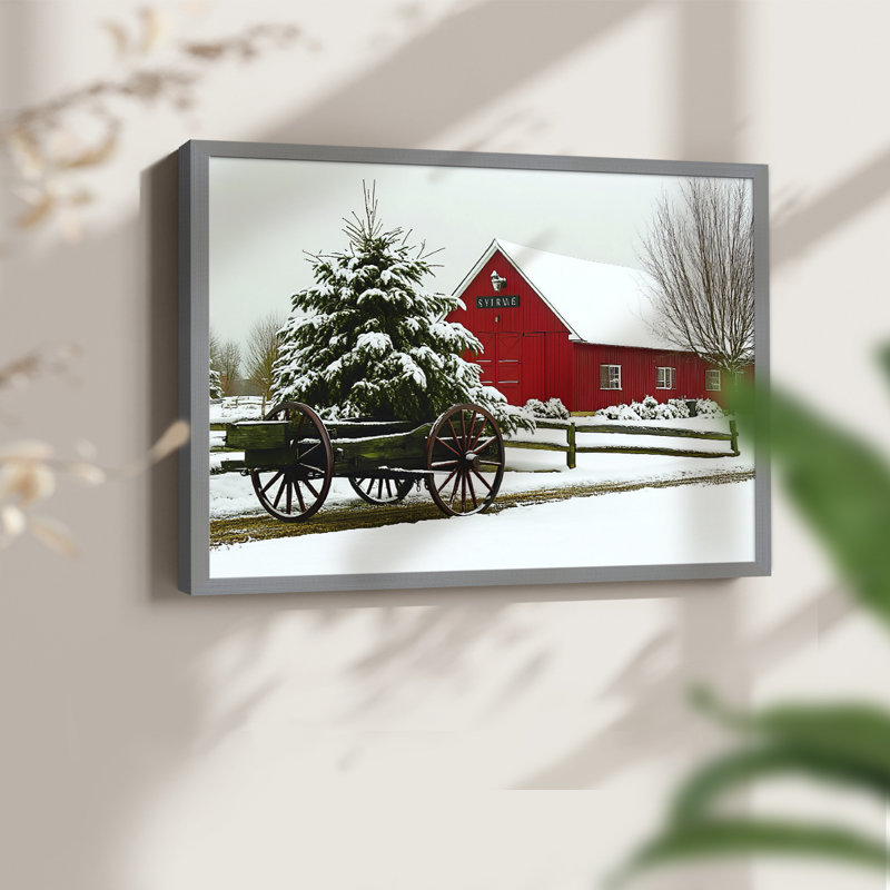 Chirstmas Art-DL -Framed Print - Restickable, Grey, 16" H x 20" W