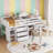 Low Loft Bed With Pull-Out Deskdrawerscabinetand Shelves-1017279452