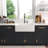 Ceramic 33" L x 20" W Single Bowl White Fireclay Farmhouse/Apron Kitchen Sink with Sink Grid and Basket Strainer