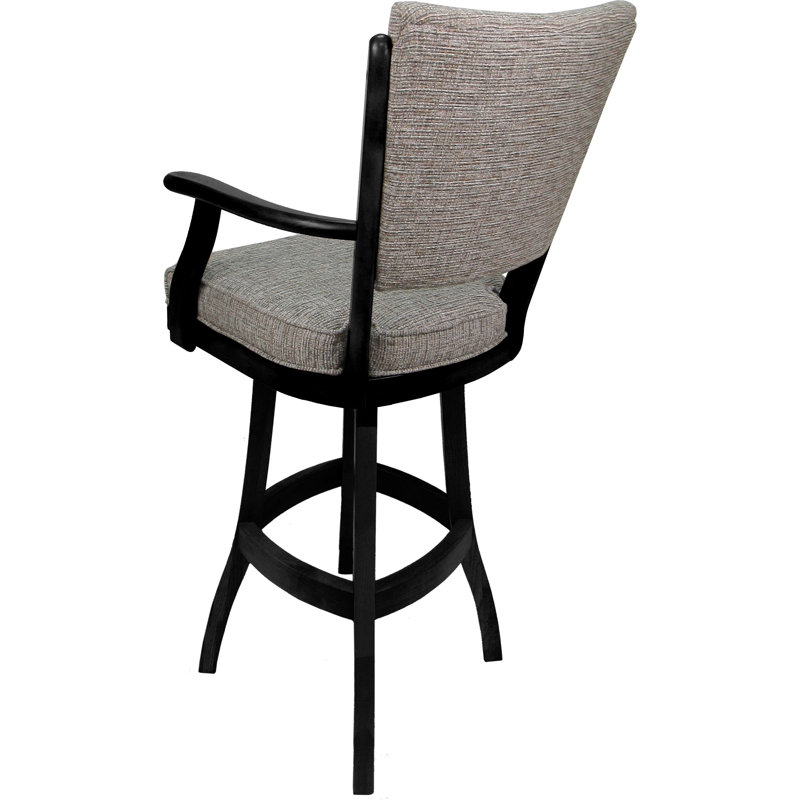 Tabouret de comptoir pivotant en bois Havertown, Noir, Extra Tall (34" Seat Height)