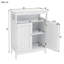 Armoire de salle de bain pour salle de bain - Blanc, portes à double volet, peinture solide et lisse, rangement généreux, unité de rangement blanche à assemblage simple avec volets, finition, guidage facile et spacieux
