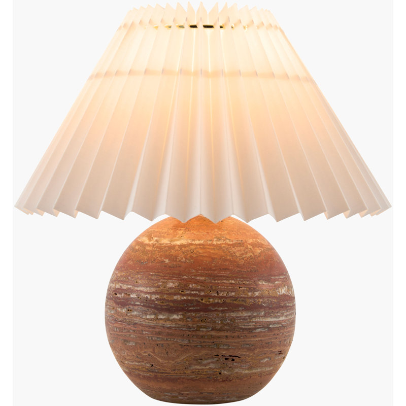 Lampe de table Gutzman, Orange, Empire plissé