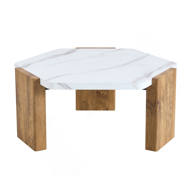31-Inch Modern-Style Hexagonal Coffee Table