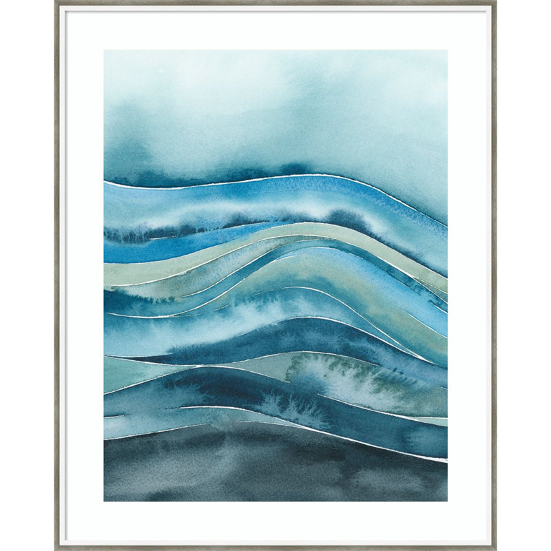 «Quiet Wave I» par Grace Popp, impression sur bois encadrée, H 41 po x l 33 po