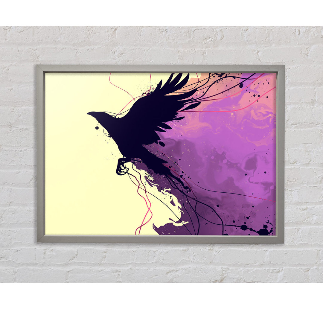 Blackbird Breaking The Boundries - Einzelner Bilderrahmen Kunstdrucke auf Leinwand