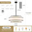 23.78" Modern 5-light Dimmable Drum Chandelier-205390080