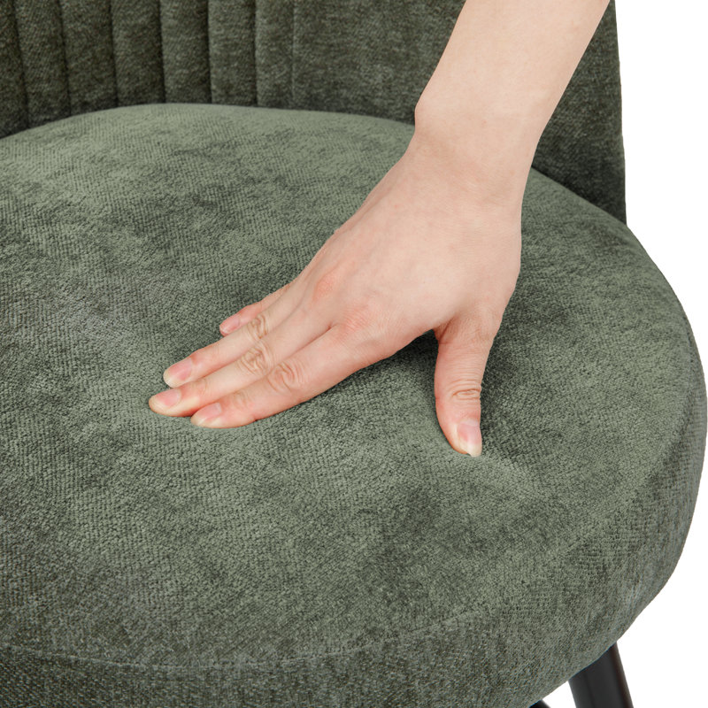 Tabouret de bar et de comptoir pivotant avec accoudoirs à dossier courbé de 26 po de hauteur Kepler (ensemble de 3), 3