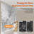 Frameless Shower Door 44-48" W x 76" H Clear Tempered Glass with Stainless Steel Handle-122662964