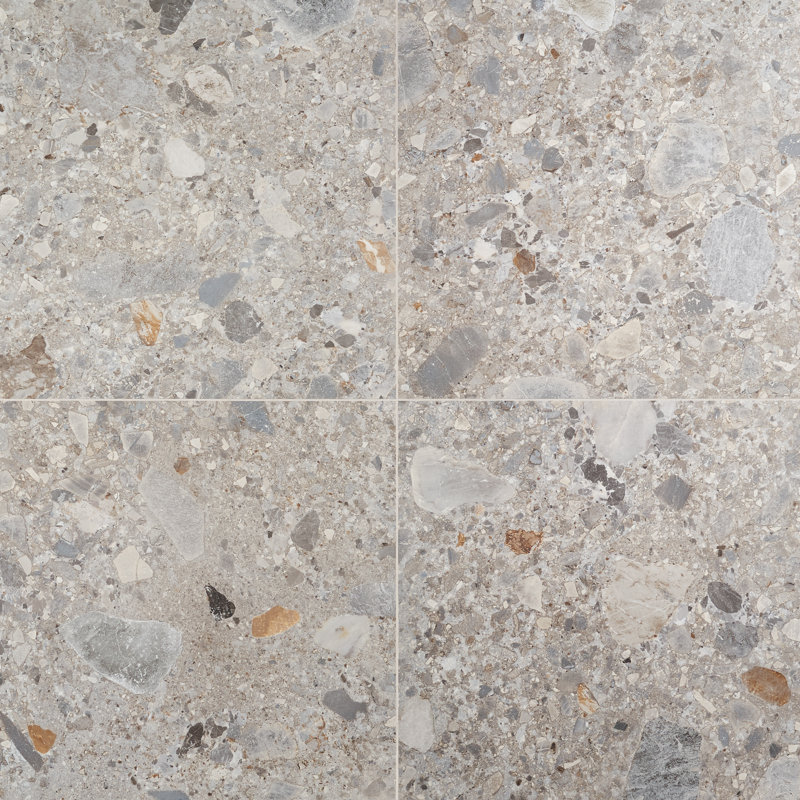 Stonehenge 24" x 24" Matte Porcelain Terrazzo Look Floor and Wall Tile (11.62 Sq. Ft. / Case), Earth