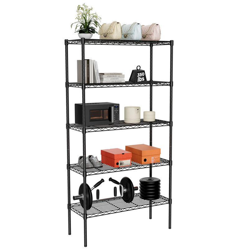 Storage Shelving Unit, (5 Shelves) 69.2"H x 13.7"W x 35.4"D
