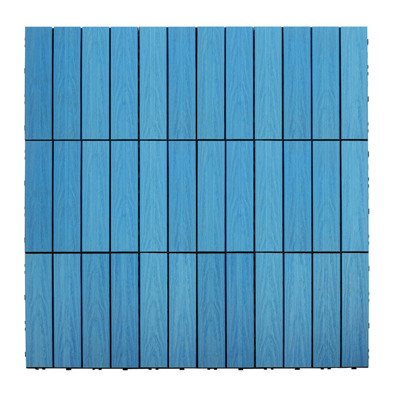 Carreau de terrasse à emboîtement en composite 12 "x 12" UltraShield Naturale, Bleu Cara¨ïbes