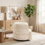 Fauteuil demi-tonneau pivotant en velours Amundsen-1170098683