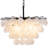 6 Light Modern Coastal Light Fixture Capiz Shell Chandelier-1006616229