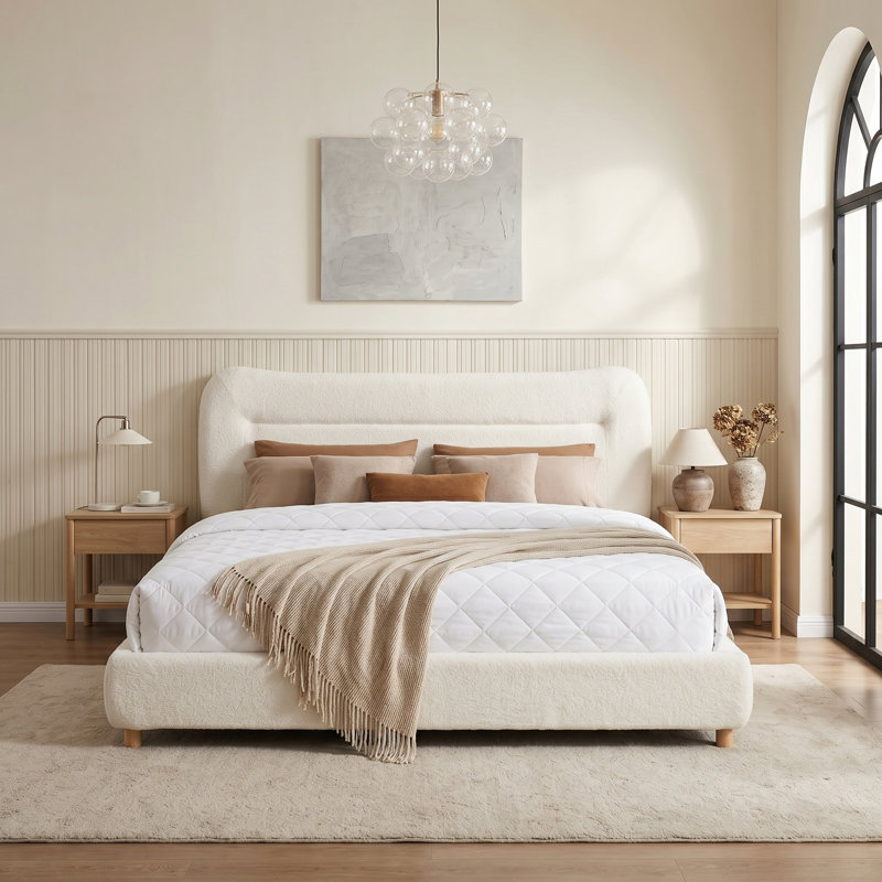 Lit plateforme très grand L 86,25 po x l 85,5 po x H 37,8 po