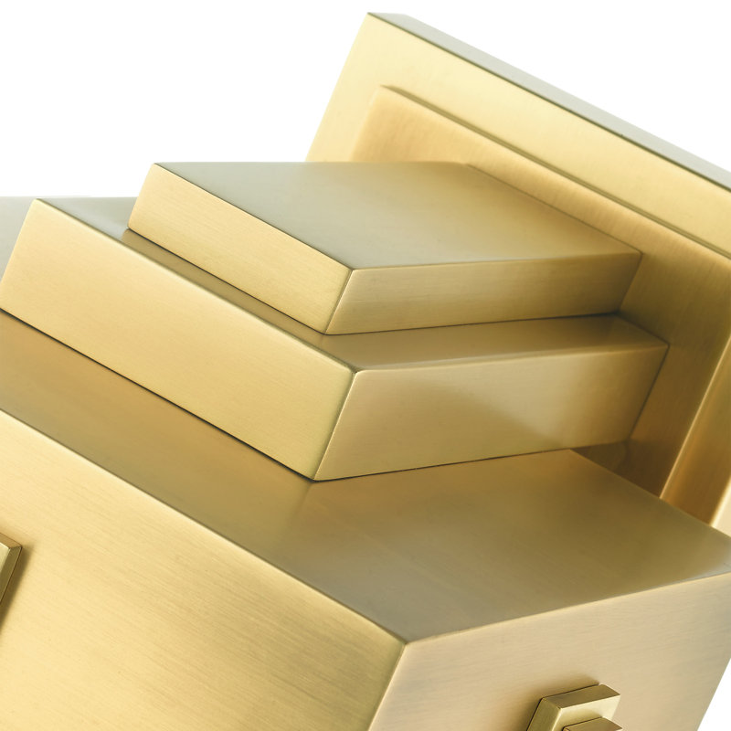 Ikeisha Solid Brass Wall Light, Natural Brass, 18" H x 8" W x 10.125" D