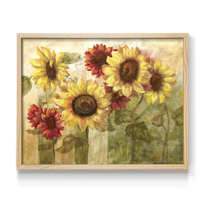 Sunflower's Delight -Framed Print - Restickable, H 8 po x l 10 po, Naturel