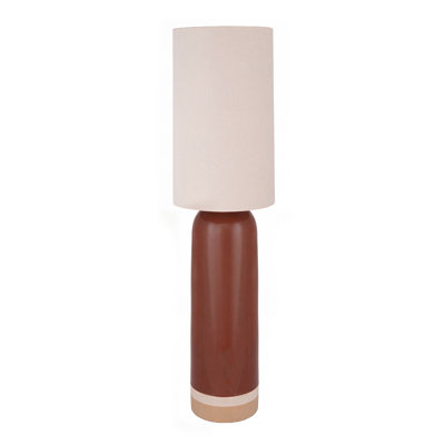 Rust Stoneware Floor Lamp