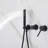 Modern 10" Wall Mounted Rainfall Shower System With Handheld Shower, Rotatable Shower-129178240