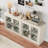 70.8" Sideboard Buffet Cabinet with 4 Doors, Farmhouse Modern Accent Cabinet with Storages, Wood Coffee Bar Media Console Credenza for Living Room, Kitchen, Hallway, Wood Color