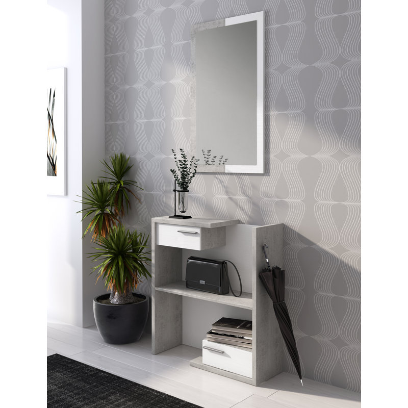 Wood Flat Wall Mirror