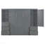 Grand lit escamotable mural avec placard, tiroirs et tablettes, gris-880986184