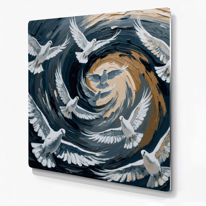 Oiseau rouge, colombe aux yeux rouges, art mural en métal, H 8 po x l 8 po