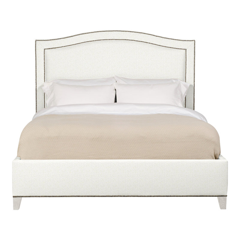 Caroline/Casey Queen Upholstered Low Profile Panel Bed, Kempsey Sheepskin, Casa Blanca, Yes