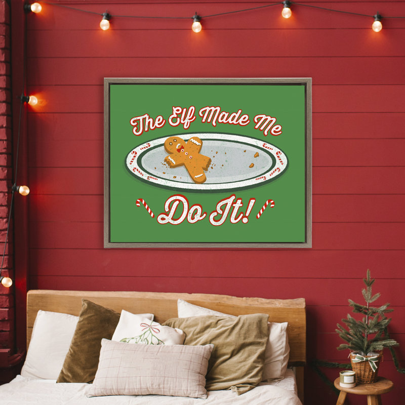 Cadre flottant Elf Made Me Do It, design par Jedco Brands, Inc., Cadre flottant orme Montalcino, H 25 po x l 31 po