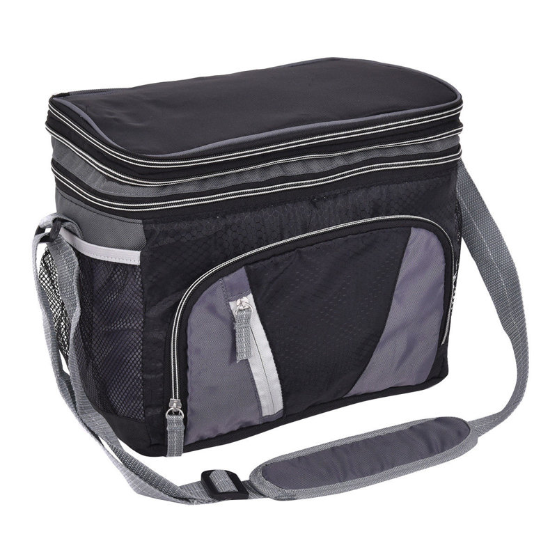 Large Double-Layer Ice Pack Lunch Picnic Cooler
