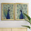 «Blue Peacock I», reproduction encadrée de qualité supérieure - prête à être accrochée-308828460-308828461