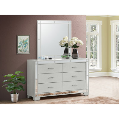 Commode Madison, champagne argenté