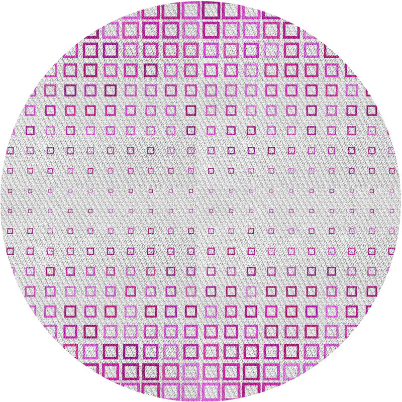 Tapis décoratif géométrique rose Pizarro, Rond 6 pi