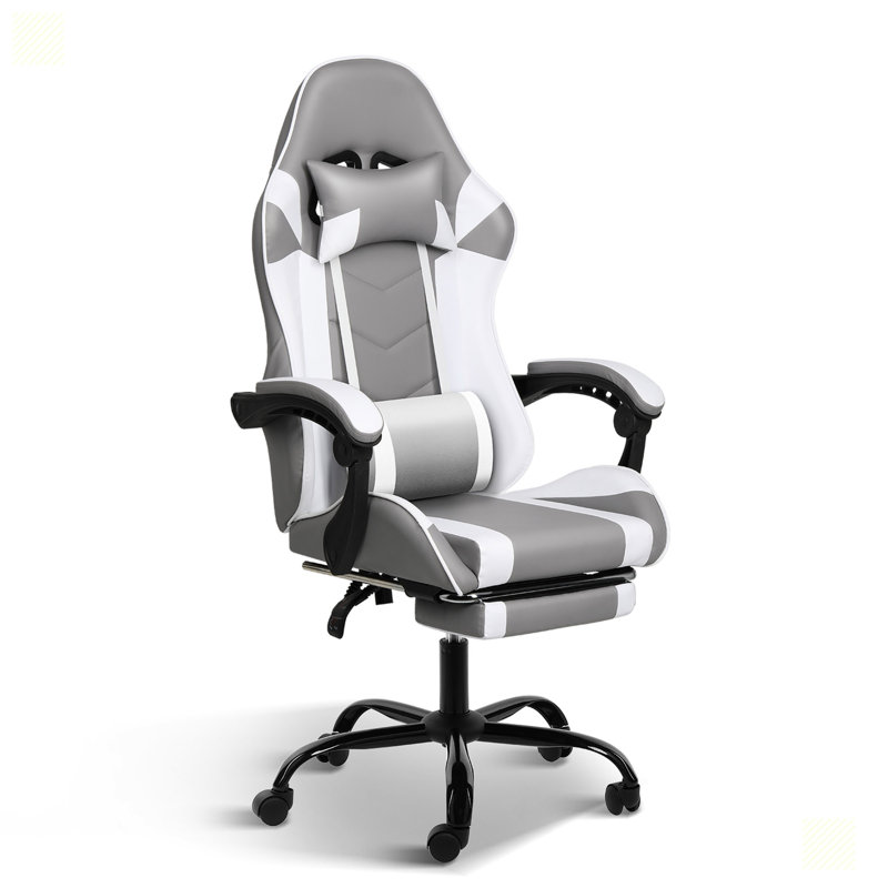 Fauteuil inclinable ergonomique inclinable, Gris / blanc