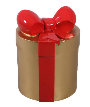 Narcizo Small Gold Present With Ribbon Statue