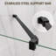 Porte de baignoire pliante sans cadre pour douche avec porte pivotante en verre trempé l 48 po x H 58 po-102237495