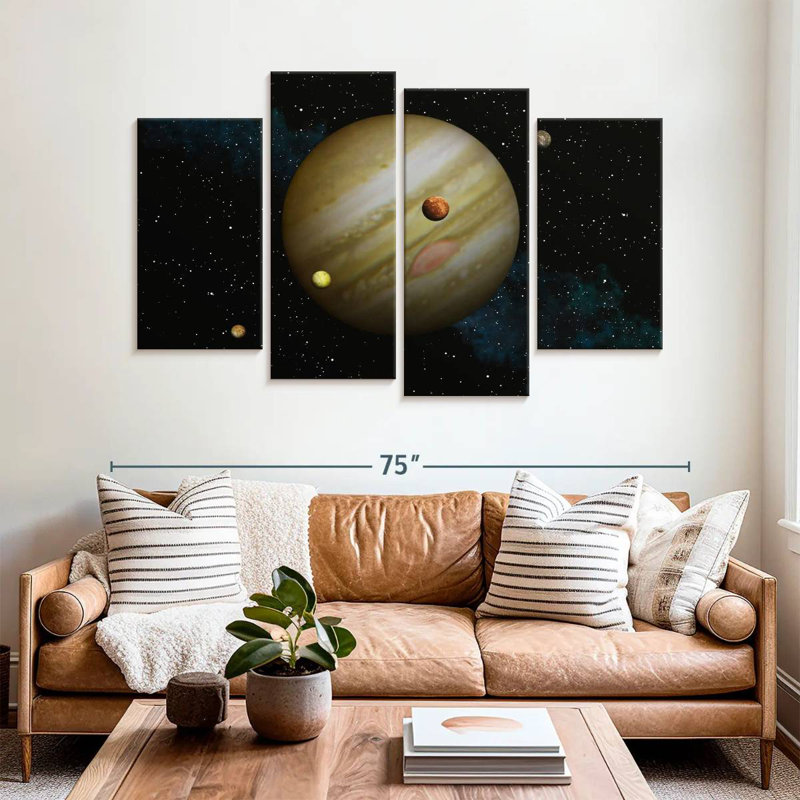 Oberle Jupiter And Its Moons, 27" H x 43" W