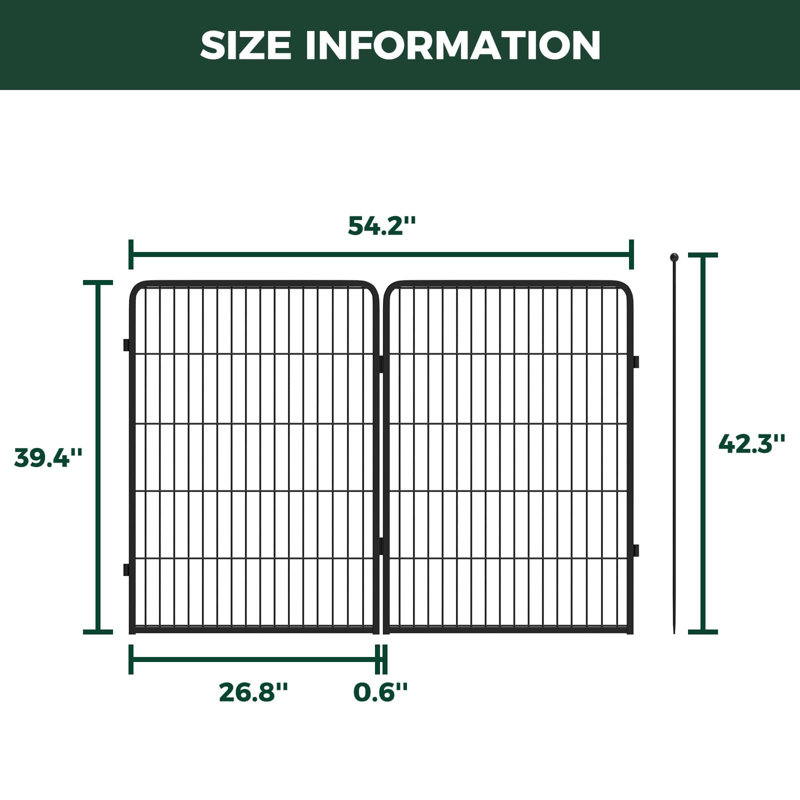 FXW Instant Unleashed Dog Playpen, Portable Pet Fence for Outdoor, RV Trips, and Camping, 40inch, 2 Panels for Medium and Large Dogs│Patented