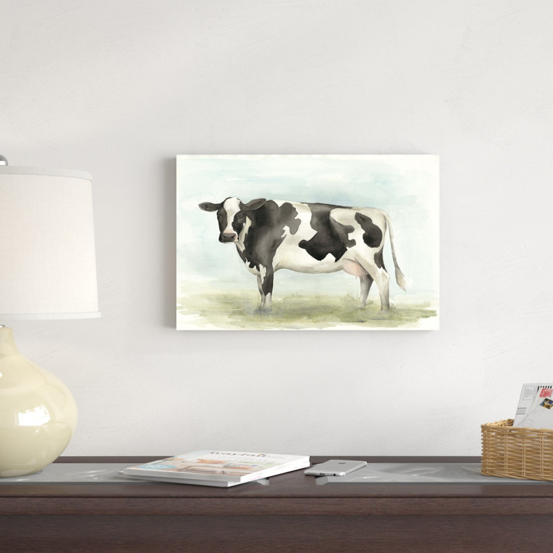 Vache aquarelle II, H 12 po x l 18 po x l 1 po