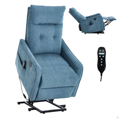 Fauteuil inclinable à moteur électrique Blue Chenille