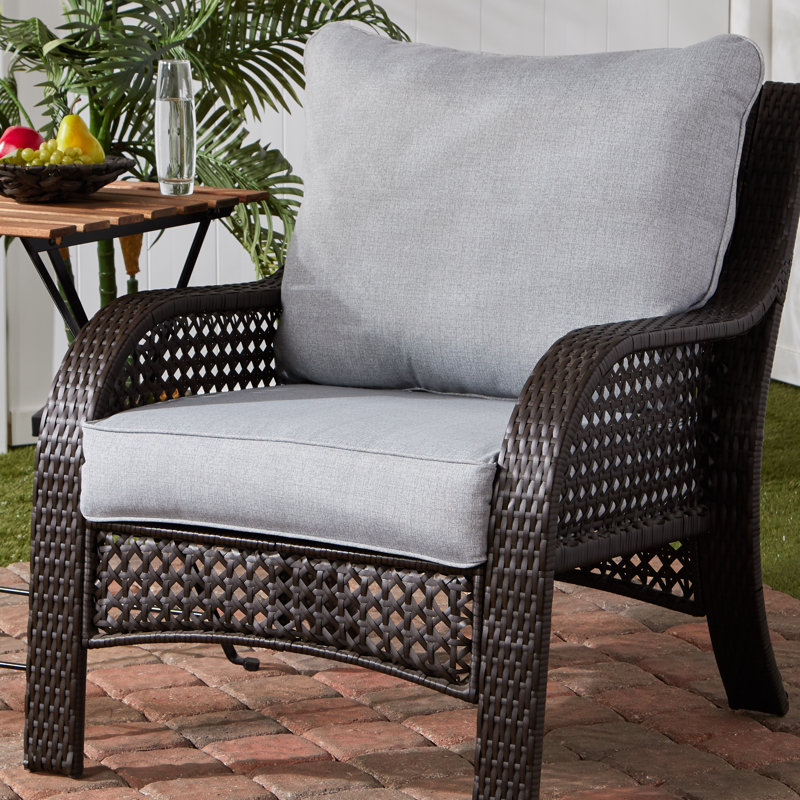 Coussin de siège pour chaise d'extérieur Lester, Gris Heather