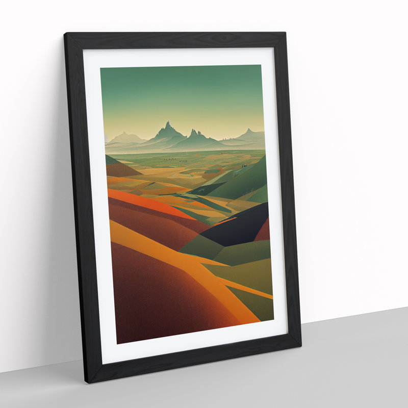 Brilliant Mountain Landscape - Wall Art, Black, 64cm H x 46cm W x 2cm D